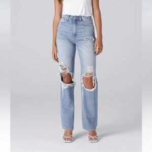 Triarchy Ms. Triarchy Lightweight Destroyed Light Indigo Jeans 28"